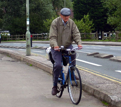 old man on bicycle